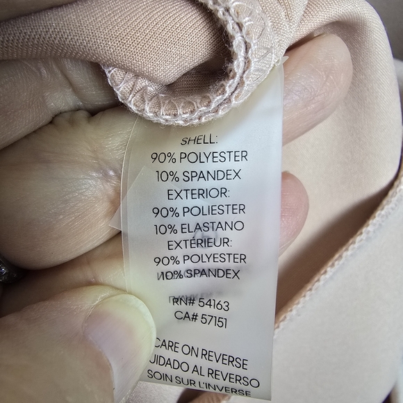 NWOT Calvin Klein Faux-Suede Tulip Sleeve Sheath Dress Light Pink Size 8 Bodycon - Picture 13 of 16